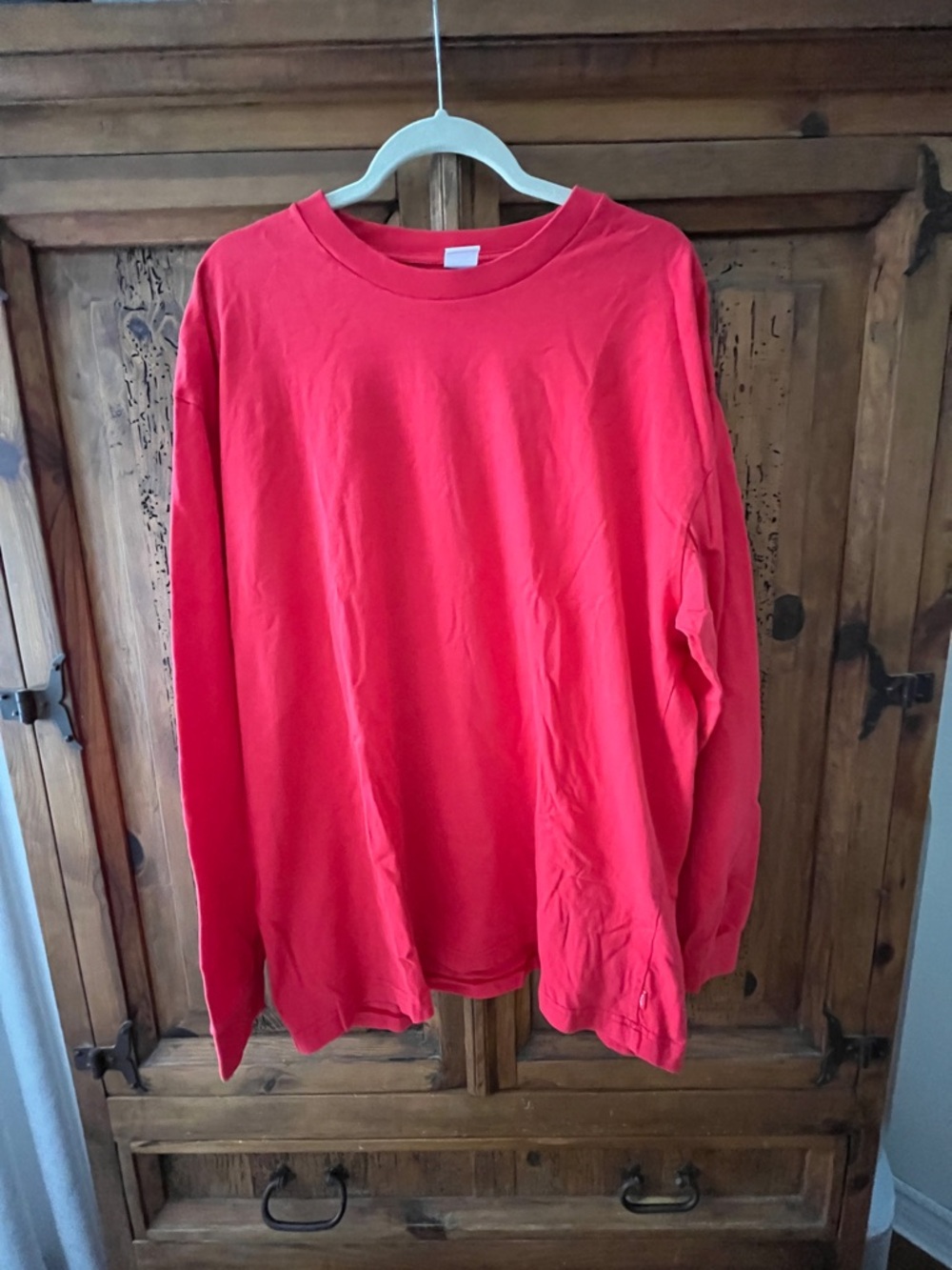 TNA Classic Crewneck Long-Sleeve Shirt - Red Size Large